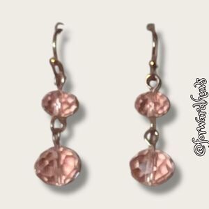 Bundle Sale 3 for $15 | Pink Dangle Earrings with Rose Gold Fishhook